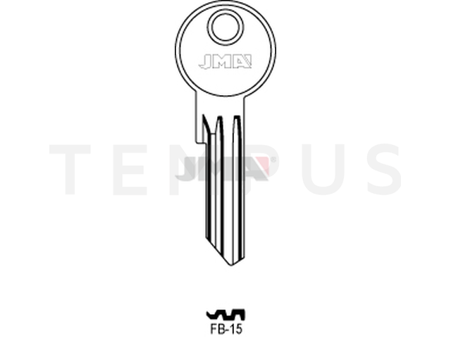 FB-15 Cilindričan ključ (Silca FB17RX / Errebi F29RL) 12989