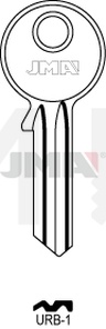 JMA URB-1 Cilindričan ključ (Silca UB2R / Errebi URB5S)