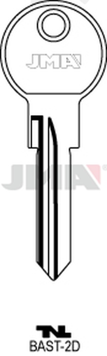 JMA BAST-2D Cilindričan ključ (Silca BAS2R / Errebi BAT2R)