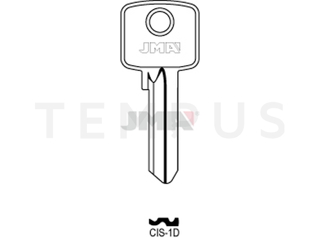 CIS-1D Cilindričan ključ (Silca CIS5 / Errebi CIS5D) 12745