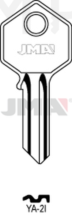 JMA YA-2I Cilindričan ključ (Silca YA6R / Errebi YI4S)