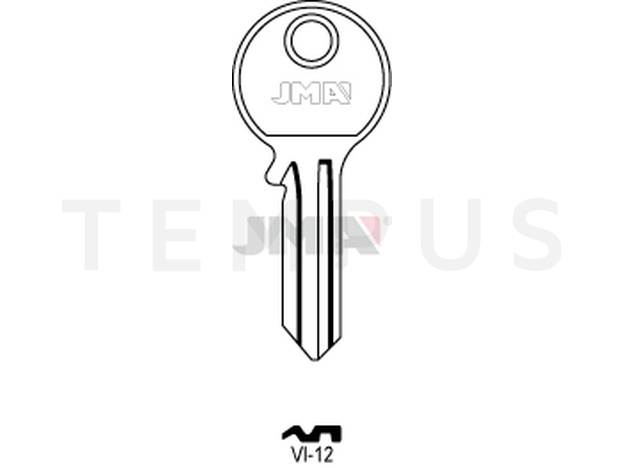 VI-12 Cilindričan ključ (Silca VI1R / Errebi VS4R) 14044