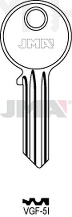 JMA VGF-5I Cilindričan ključ (Silca VL2R / Errebi VG5S)