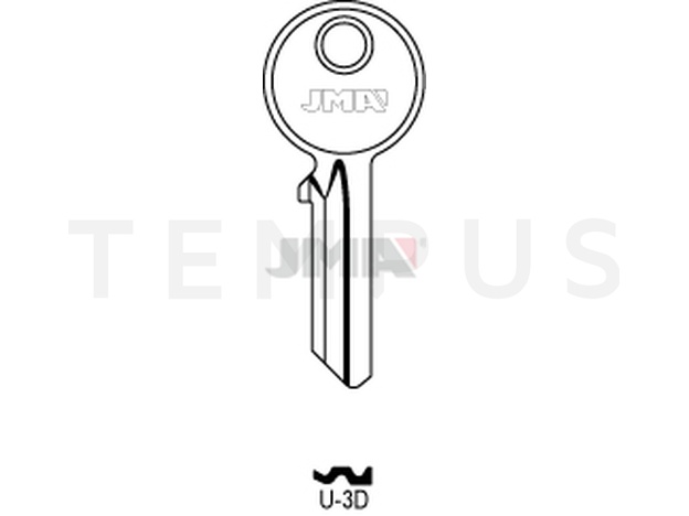 Jma U-3D Cilindričan ključ (Silca UL058 / Errebi U5PD) 13989