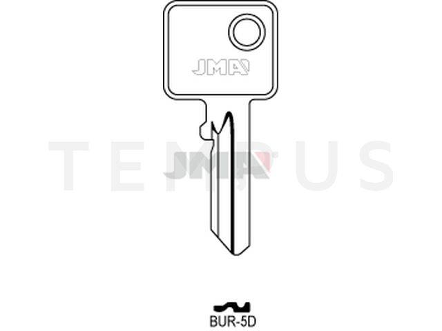BUR-5D Cilindričan ključ (Silca BUR21 / Errebi BG25) 12666