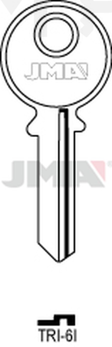 JMA TRI-6I Cilindričan ključ (Silca TL7R / Errebi TR4)