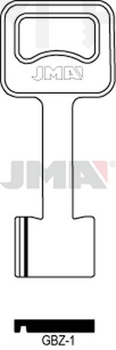 JMA GBZ-1 Kasa ključ (Silca GBZ1 / Errebi 1GBZ1)