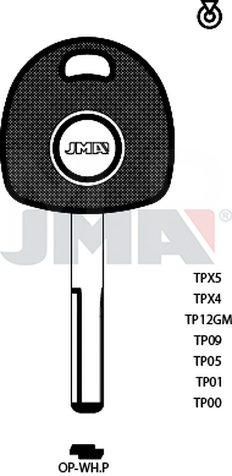 JMA TP00OP-WH.P (Silca HU43T0 / Errebi T00HF42P)