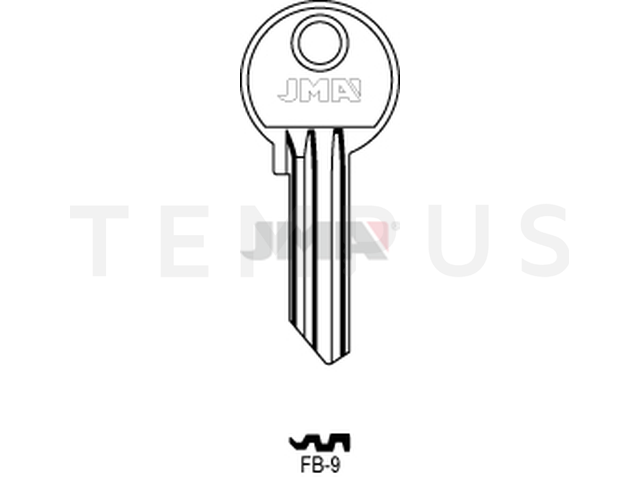FB-9 Cilindričan ključ (Silca FB17R / Errebi F29R) 13020
