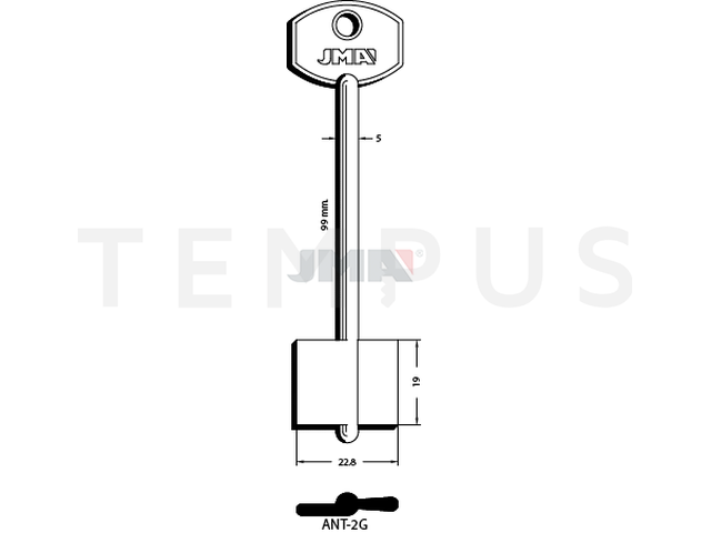 ANT-2G Kasa ključ (Silca AL / Errebi 2AN3) 12539