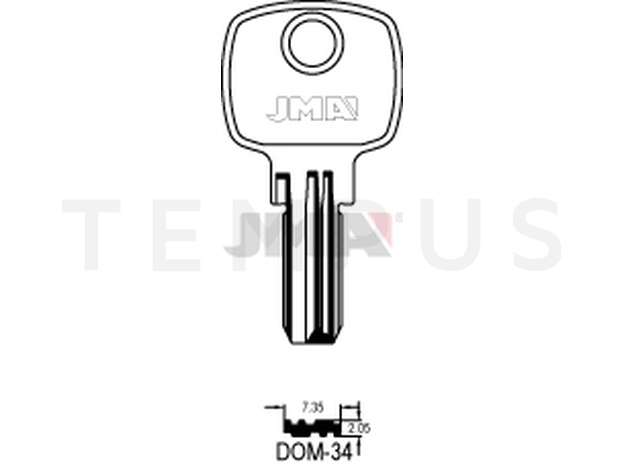 DOM-34 Specijalan ključ (Silca DM58 / Errebi DM77)