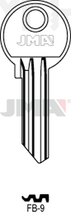 JMA FB-9 Cilindričan ključ (Silca FB17R / Errebi F29R)