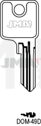 JMA DOM-49D Cilindričan ključ (Silca DM137 / Errebi DM101)