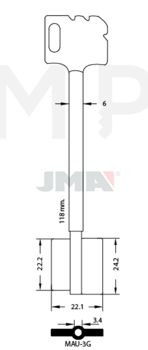 JMA MAU-3G Kasa ključ