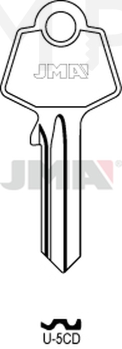 JMA U-5CD Cilindričan ključ (Silca UL050G / Errebi UD5D)