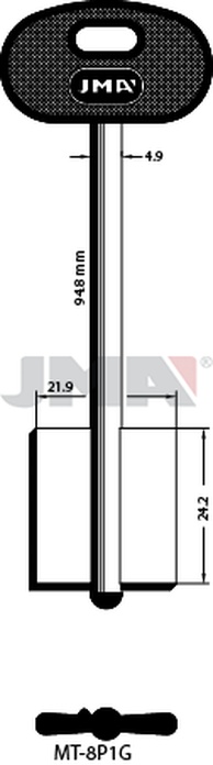 JMA MT-8.P1G Kasa ključ (Silca 5MT10BP / Errebi 2MO10P165)