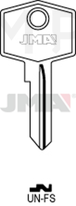 JMA UN-FS Cilindričan ključ (Silca UNI11A / Errebi UN1)