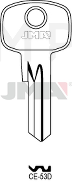 JMA CE-53D Cilindričan ključ (Silca CE41 / Errebi CE4DN)