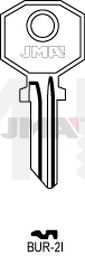 JMA BUR-2I Cilindričan ključ (Silca BUR2R / Errebi BG8R)