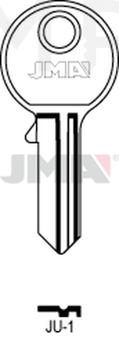 JMA JU-1 Cilindričan ključ (Silca JC1 / Errebi JK4S)