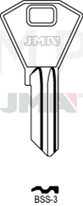 JMA BSS-3 Cilindričan ključ (Silca BS6R / Errebi BN9R)