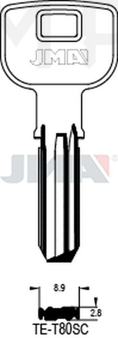 JMA TE-T80SC Specijalan ključ (Silca TE9 / Errebi TS15)