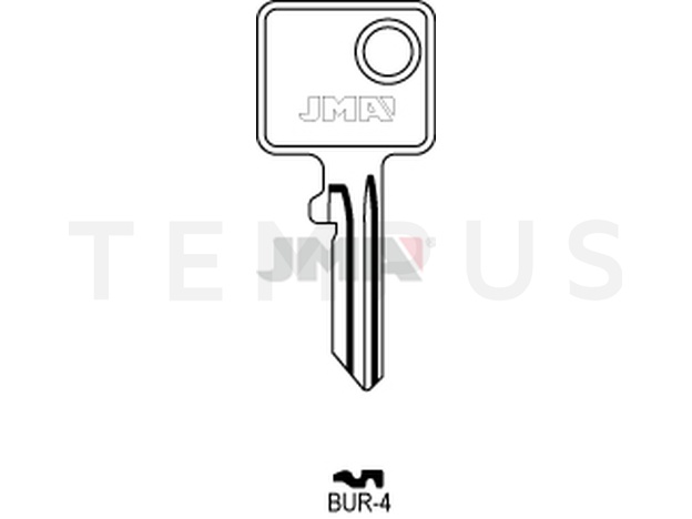BUR-4 Cilindričan ključ (Silca BUR20R / Errebi BG24R)