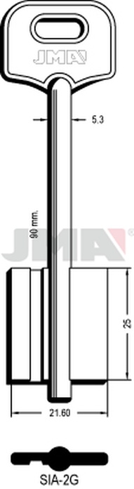 JMA SIA-2G Kasa ključ (Silca 5SAS3 / Errebi 2SAS3)