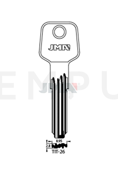 JMA TIT-26 Specijalan ključ (Silca BAI26 / Errebi TT28)