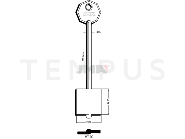 MT-2G Kasa ključ (Silca MTL / Errebi 2MO16, 2MO4) 13517