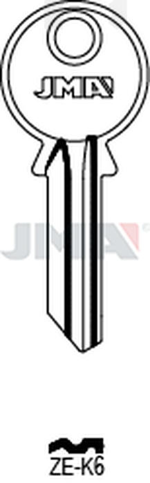 JMA ZE-K6 Cilindričan ključ (Silca ZE5R / Errebi CR5PS, ZE15PS)