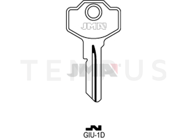 GIU-1D Cilindričan ključ (Silca SM1R, IBF1 / Errebi GU1R, IBF1) 13119