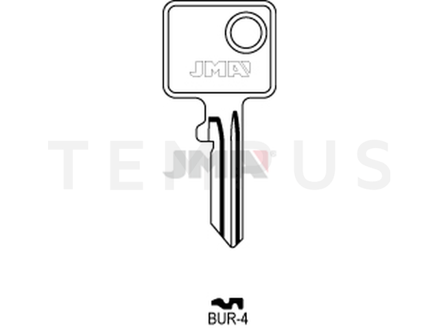 BUR-4 Cilindričan ključ (Silca BUR20R / Errebi BG24R) 12662