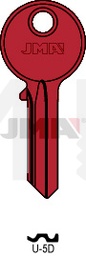 JMA U-5D ROJO Cilindričan ključ (Silca UL050 / Errebi U5D, UC5D)