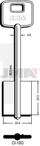 JMA CI-10G Kasa ključ (Silca 5CS1 / Errebi 2CI4R)
