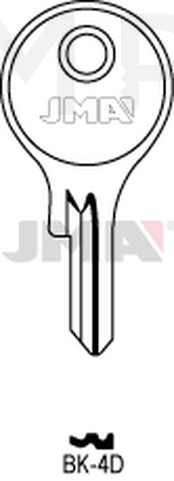 JMA BK-4D Cilindričan ključ (Silca BK4 / Errebi KS3X)