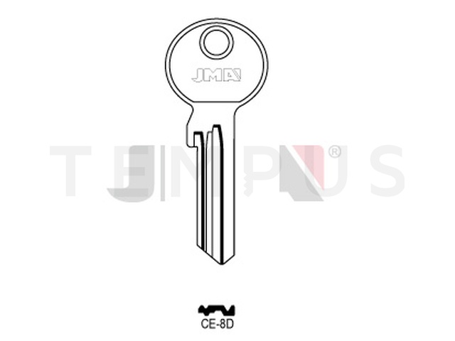 CE-8D Cilindričan ključ (Silca CE20 / Errebi CE31) 14868