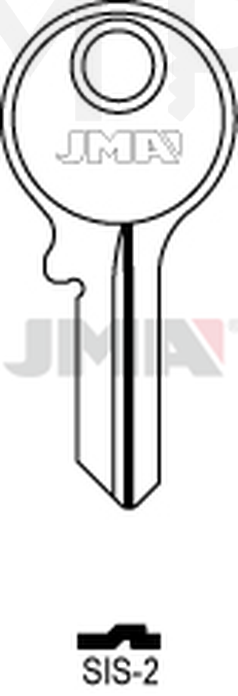 JMA SIS-2 Cilindričan ključ (Silca SS10 / Errebi SS7)