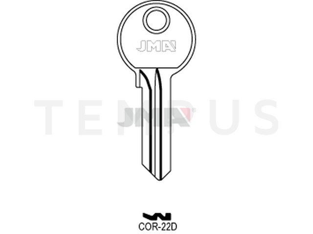 COR-22D Cilindričan ključ (Silca CB19 / Errebi CO12) 12768