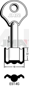 JMA EST-4G Kasa ključ (Silca EPN / Errebi 1ES4)