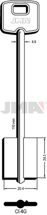 JMA CI-4G Kasa ključ (Silca CSL / Errebi 2CI2R)