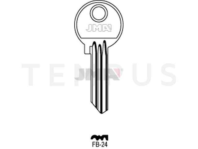 FB-24 Cilindričan ključ (Silca FB11R / Errebi F37R) 12998