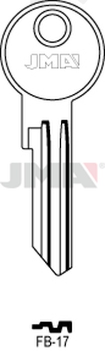 JMA FB-17 Cilindričan ključ (Silca FB19RX / Errebi F26RL)