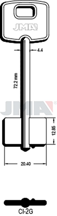 JMA CI-2G Kasa ključ (Silca CSC / Errebi 1CI1R)