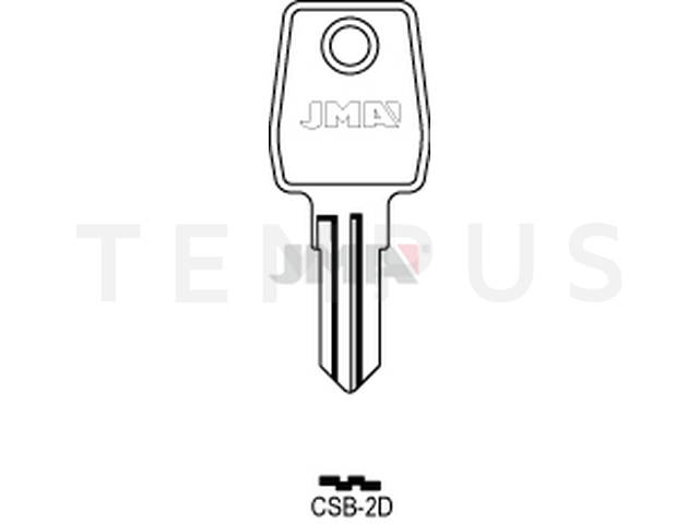 CSB-2D Cilindričan ključ (Silca CAX2R / Errebi CSB2R) 12789