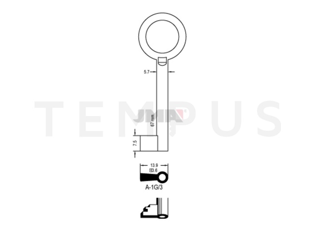 A-1G/3 Kasa ključ 20072