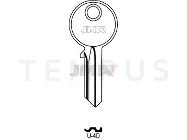 Jma U-4D Cilindričan ključ (Silca UL052 / Errebi U4D) 13991