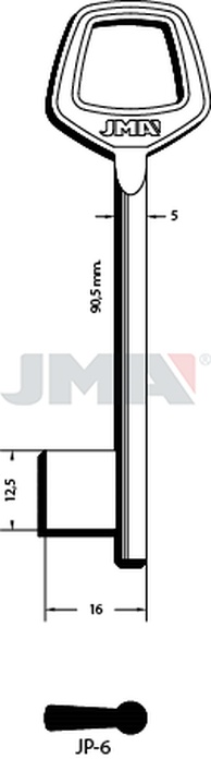 JMA JP-6 Kasa ključ (Silca 6JM3 / Errebi JPM299/85)
