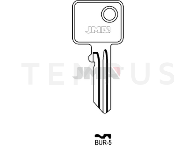 BUR-5 Cilindričan ključ (Silca BUR21R / Errebi BG25R) 12665