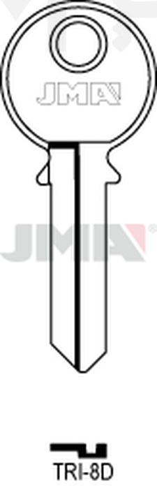 JMA TRI-8D Cilindričan ključ (Silca TL4 / Errebi TR2R)